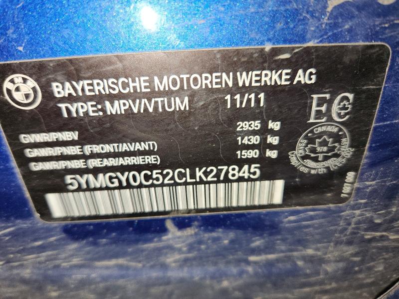 66258556 :رقم المزاد ، 5YMGY0C52CLK27845 vin ، 2012 Bmw X5 مزاد بيع