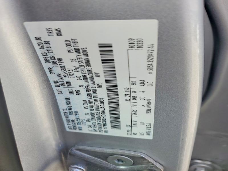 Aukcja sprzedaży 2019 Ford Escape, vin: 1FMCU0HD8KUA02031, numer aukcji: 67706946