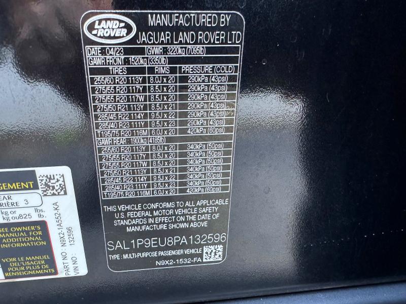 Продажа на аукционе авто 2023 Land Rover Range Rover Sport, vin: SAL1P9EU8PA132596        , номер лота: 69377106