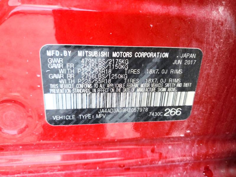 Aukcja sprzedaży 2017 Mitsubishi Outlander, vin: JA4AD3A39HZ057978, numer aukcji: 67854846