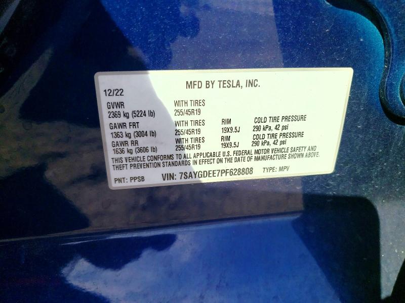 68366486 :رقم المزاد ، 7SAYGDEE7PF628808 vin ، 2023 Tesla Model Y مزاد بيع
