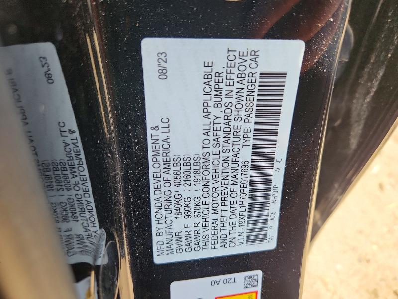 Aukcja sprzedaży 2023 Honda Civic, vin: 19XFL1H70PE017696, numer aukcji: 68040296