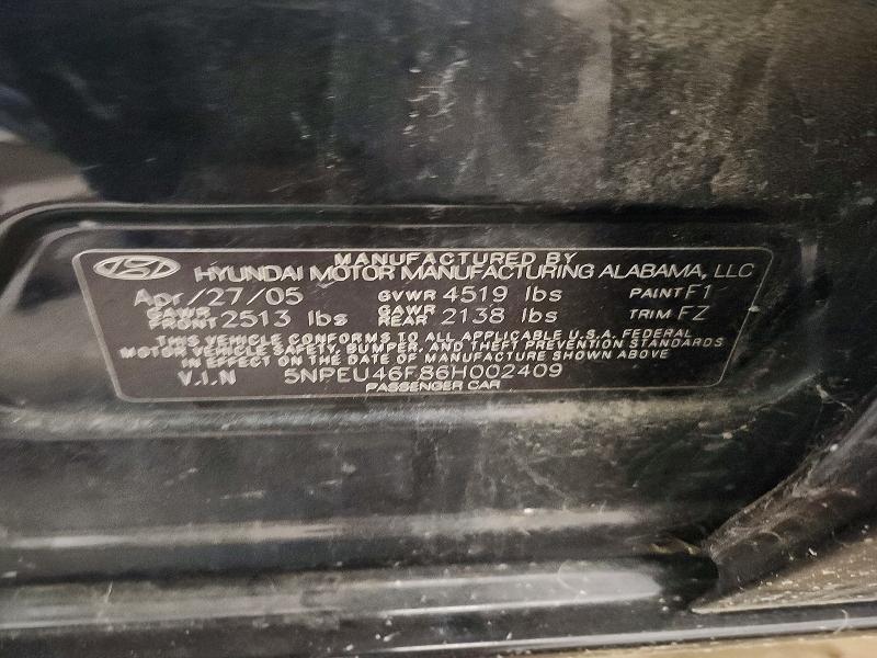 Продажа на аукционе авто 2006 Hyundai Sonata, vin: 5NPEU46F86H002409, номер лота: 70214696