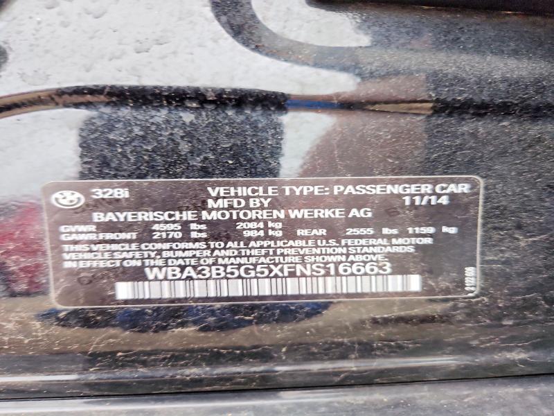 69890546 :رقم المزاد ، WBA3B5G5XFNS16663 vin ، 2015 Bmw 328 مزاد بيع