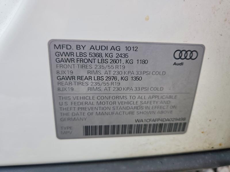 Продажа на аукционе авто 2013 Audi Q5, vin: WA1CFAFP4DA029498, номер лота: 67809086