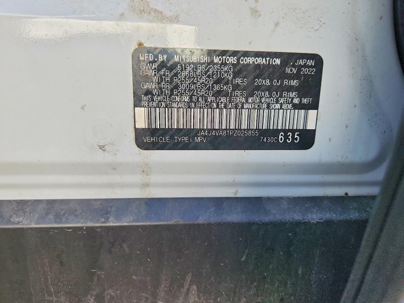 68417426 :رقم المزاد ، JA4J4VA81PZ025855 vin ، 2023 Mitsubishi Outlander مزاد بيع