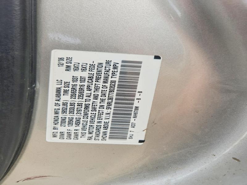 Aukcja sprzedaży 2007 Honda Odyssey, vin: 5FNRL38777B035230, numer aukcji: 67554266