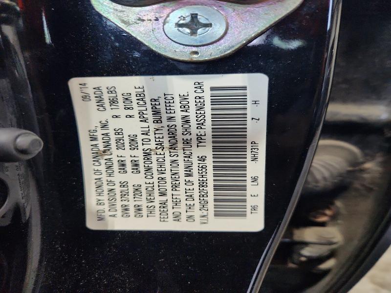 2014 Honda Civic მანქანა იყიდება აუქციონზე, vin: 2HGFB2F89EH556146, აუქციონის ნომერი: 69747166