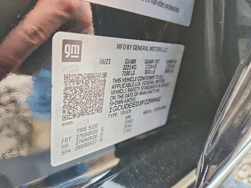 Продаж на аукціоні авто 2023 Chevrolet Silverado, vin: 1GCUDEED3PZ299942, номер лоту: 71073656