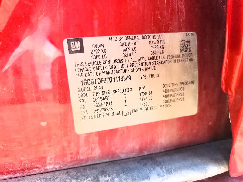 Aukcja sprzedaży 2016 Chevrolet Colorado, vin: 1GCGTDE37G1113349, numer aukcji: 69447376