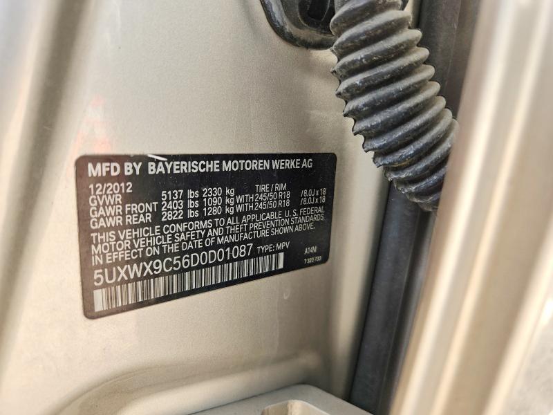 68198376 :رقم المزاد ، 5UXWX9C56D0D01087 vin ، 2013 Bmw X3 مزاد بيع