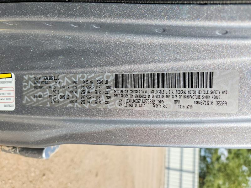 Продаж на аукціоні авто 2018 Jeep Wrangler Unlimited, vin: 1C4HJXDG7JW275332, номер лоту: 68391706