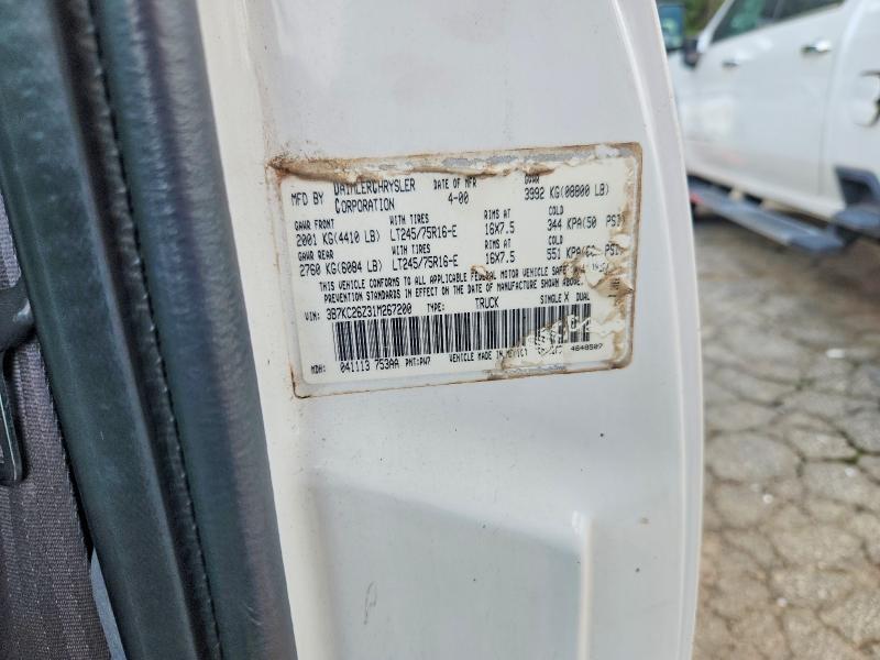 Продажа на аукционе авто 2001 Dodge Ram 2500, vin: 3B7KC26Z31M267200, номер лота: 67461556