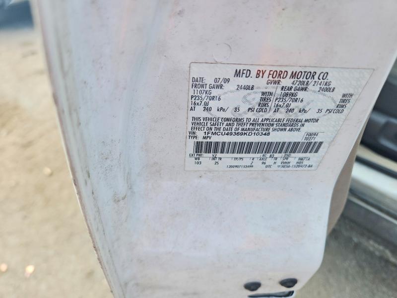 2009 Ford Escape მანქანა იყიდება აუქციონზე, vin: 1FMCU49369KD10348, აუქციონის ნომერი: 71019416