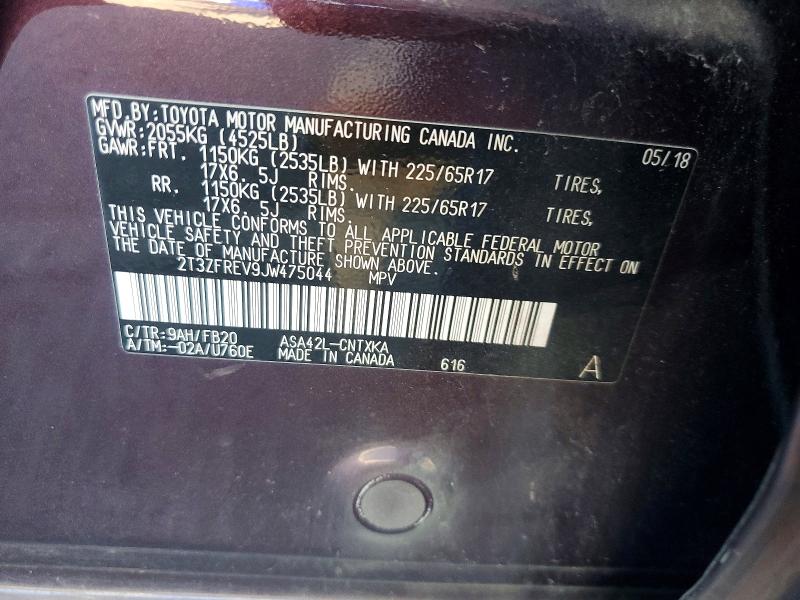 Aukcja sprzedaży 2018 Toyota Rav4, vin: 2T3ZFREV9JW475044, numer aukcji: 70653676