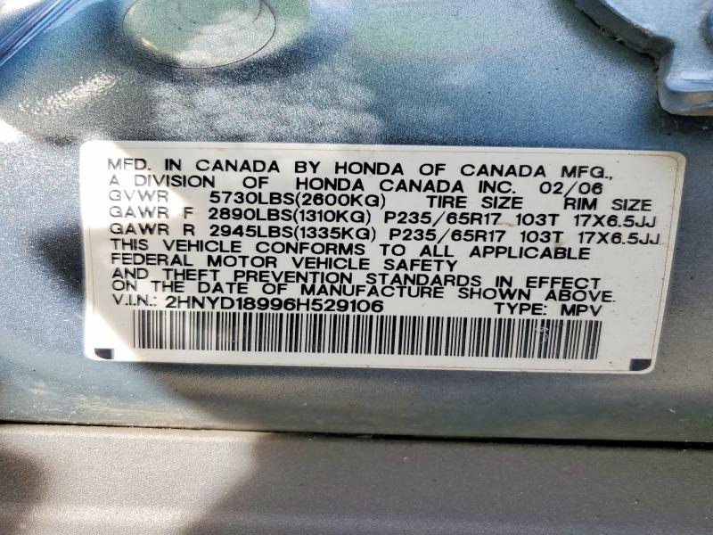 Aukcja sprzedaży 2006 Acura Mdx, vin: 2HNYD18996H529106, numer aukcji: 68410316