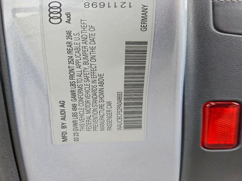 Продажа на аукционе авто 2023 Audi A5, vin: WAUCBCF52PA048693, номер лота: 69531306