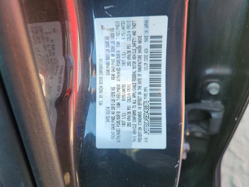 69165276 :رقم المزاد ، JM3TB2CA5E0438678 vin ، 2014 Mazda Cx-9 مزاد بيع