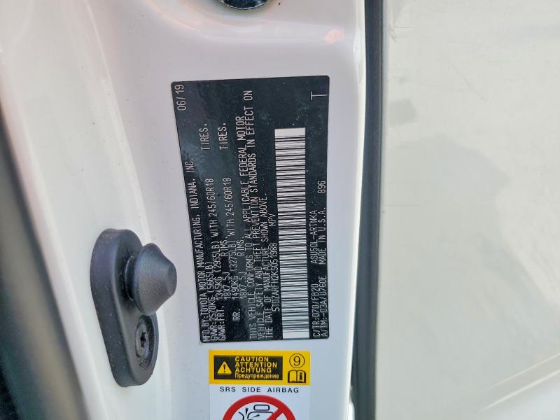 Aukcja sprzedaży 2019 Toyota Highlander, vin: 5TDZARFH2KS051988, numer aukcji: 69952446