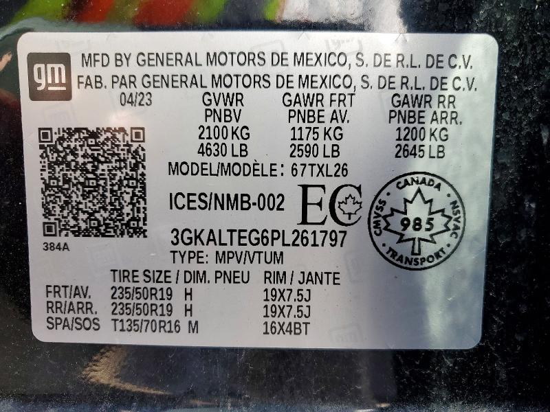 Продаж на аукціоні авто 2023 Gmc Terrain, vin: 3GKALTEG6PL261797, номер лоту: 70599956