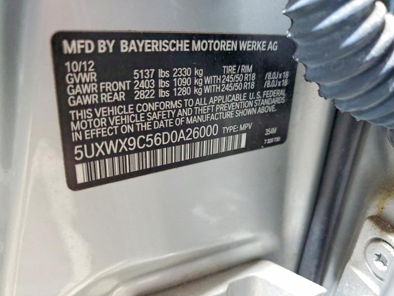 Продажа на аукционе авто 2013 Bmw X3, vin: 5UXWX9C56D0A26000, номер лота: 70026346