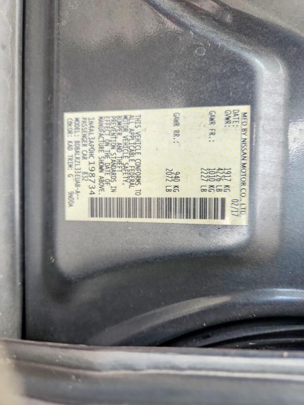 Продаж на аукціоні авто 2017 Nissan Altima, vin: 1N4AL3AP0HC198734, номер лоту: 66779796