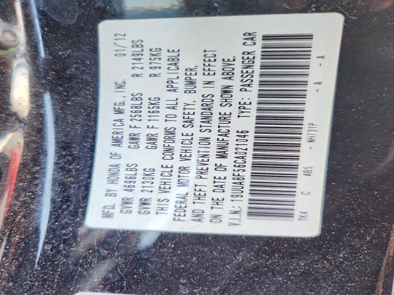 2012 Acura Tl მანქანა იყიდება აუქციონზე, vin: 19UUA8F56CA021046, აუქციონის ნომერი: 63128336