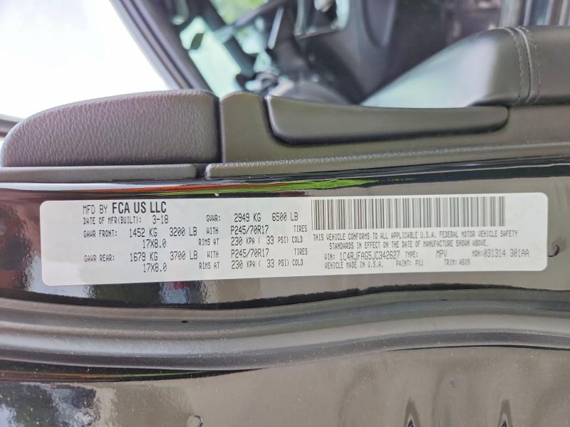 Aukcja sprzedaży 2018 Jeep Grand Cherokee, vin: 1C4RJFAG5JC342627, numer aukcji: 69364226