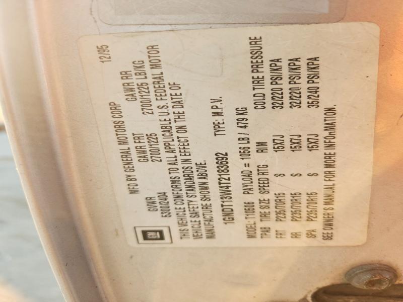 Aukcja sprzedaży 1996 Chevrolet Blazer, vin: 1GNDT13W4T2183692, numer aukcji: 68402716