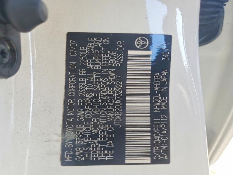 68549126 :رقم المزاد ، JTDKB20UX73292217 vin ، 2007 Toyota Prius مزاد بيع