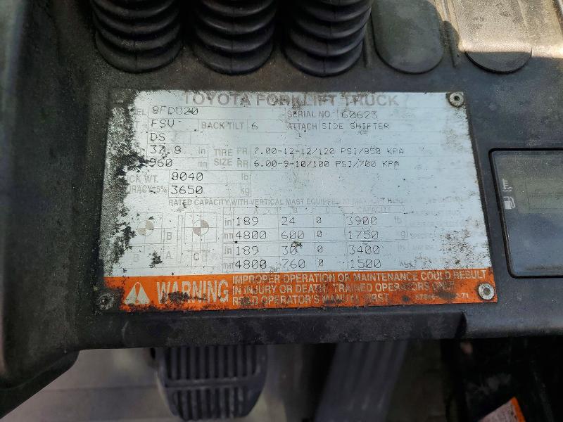 Продаж на аукціоні авто 2015 Toyota Na-20 Fork, vin: 60623, номер лоту: 68698526