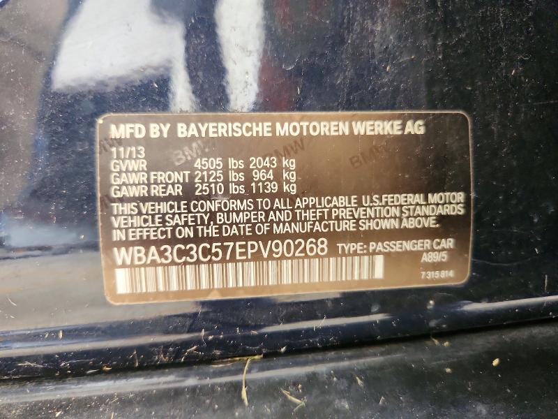 Продаж на аукціоні авто 2014 Bmw 320, vin: WBA3C3C57EPV90268, номер лоту: 69687256