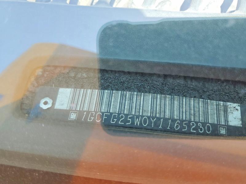 Aukcja sprzedaży 2000 Chevrolet Express 2500, vin: 1GCFG25W0Y1165230, numer aukcji: 68503476
