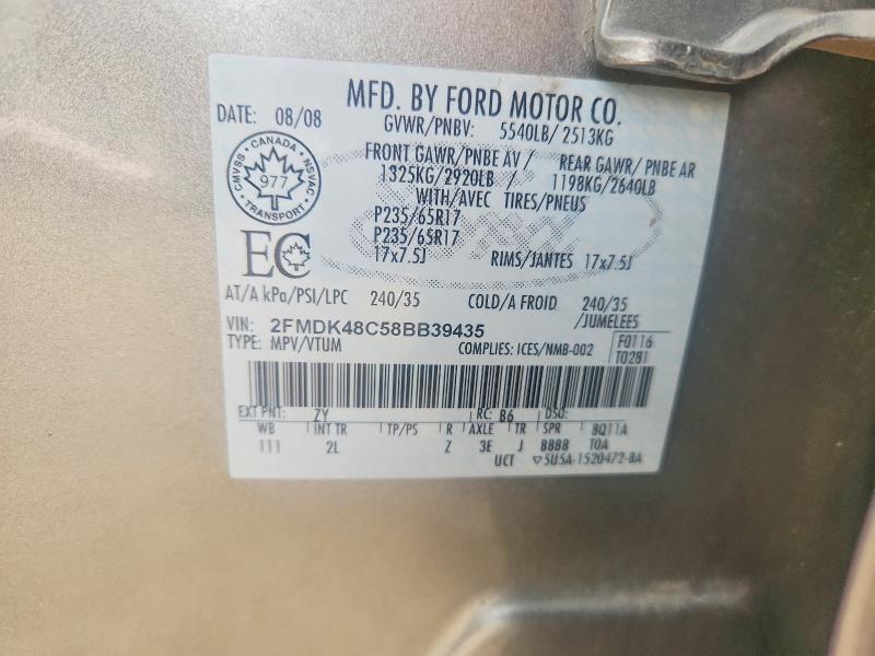 Aukcja sprzedaży 2008 Ford Edge, vin: 2FMDK48C58BB39435, numer aukcji: 70075896