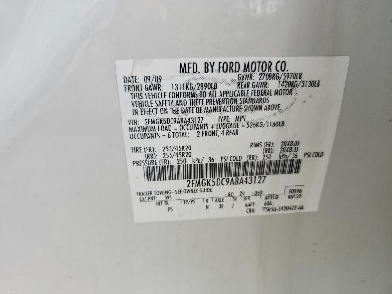 Aukcja sprzedaży 2010 Ford Flex, vin: 2FMGK5DC9ABA43127, numer aukcji: 67914406