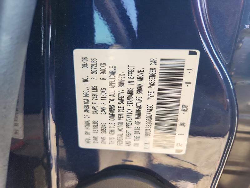 Aukcja sprzedaży 2006 Acura 3.2tl, vin: 19UUA66206A077420, numer aukcji: 67184186