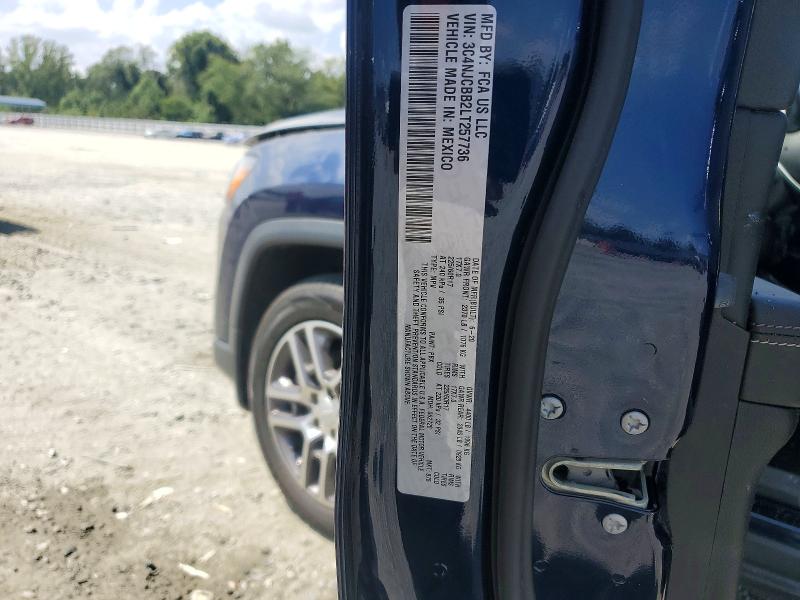 67495496 :رقم المزاد ، 3C4NJCBB2LT257736 vin ، 2020 Jeep Compass مزاد بيع