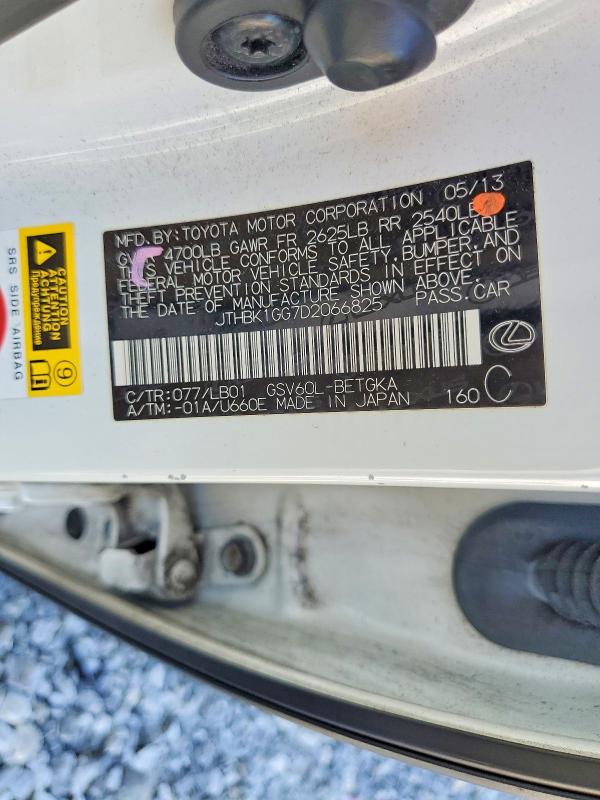Aukcja sprzedaży 2013 Lexus Es, vin: JTHBK1GG7D2066825, numer aukcji: 68431166