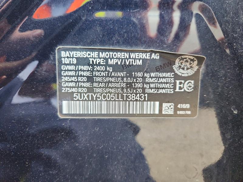 Продажа на аукционе авто 2020 Bmw X3, vin: 5UXTY5C05LLT38431, номер лота: 69243156