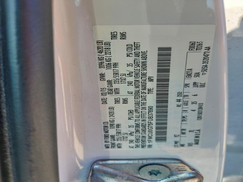 Aukcja sprzedaży 2015 Ford Escape, vin: 1FMCU0G75FUB37890, numer aukcji: 67474156