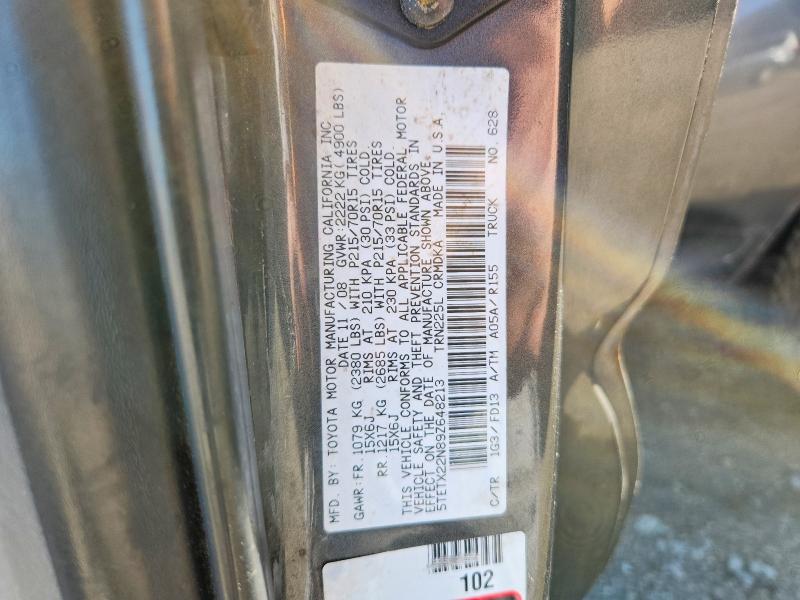 69381356 :رقم المزاد ، 5TETX22N89Z648213 vin ، 2009 Toyota Tacoma مزاد بيع