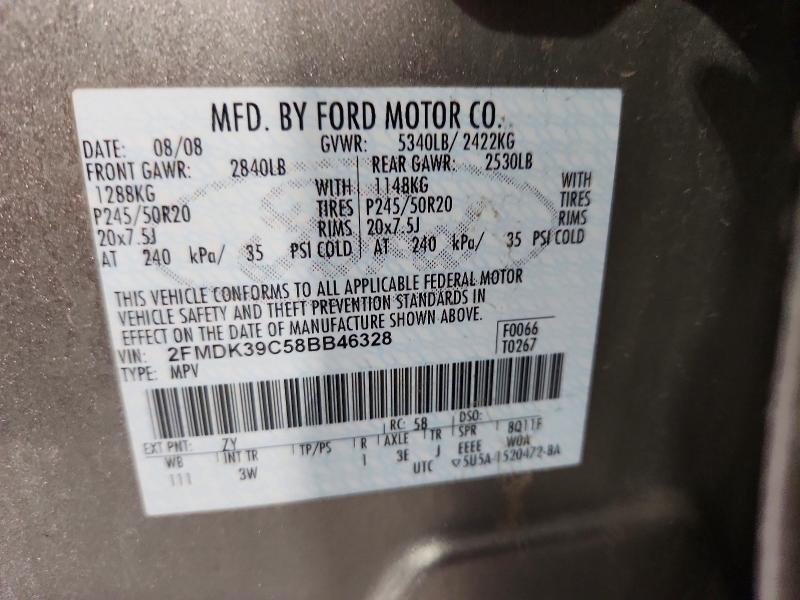 Продажа на аукционе авто 2008 Ford Edge, vin: 2FMDK39C58BB46328, номер лота: 69379056