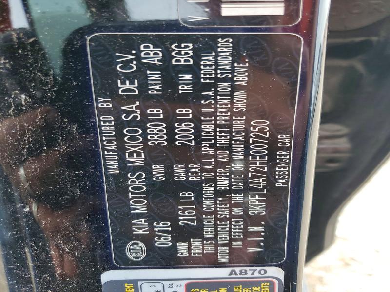 Продажа на аукционе авто 2017 Kia Forte, vin: 3KPFL4A72HE007250, номер лота: 69423026