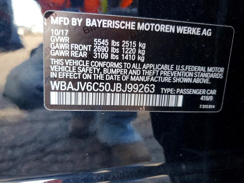 Продаж на аукціоні авто 2018 Bmw 640, vin: WBAJV6C50JBJ99263, номер лоту: 69000666