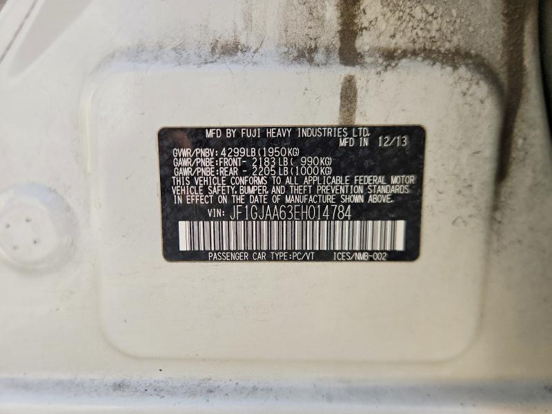 Aukcja sprzedaży 2014 Subaru Impreza, vin: JF1GJAA63EH014784, numer aukcji: 68276806