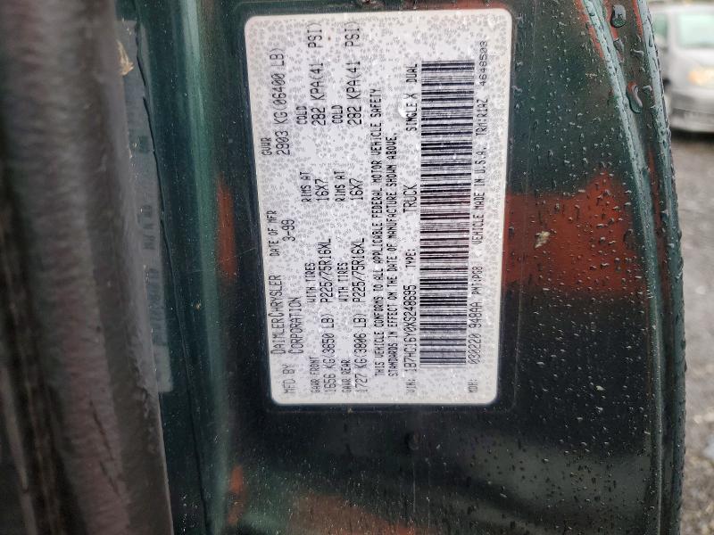 67496536 :رقم المزاد ، 1B7HC16Y0XS248695 vin ، 1999 Dodge Ram 1500 مزاد بيع
