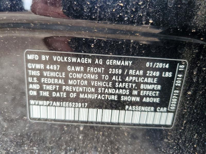 Aukcja sprzedaży 2014 Volkswagen Cc, vin: WVWBP7AN1EE523917, numer aukcji: 69224606