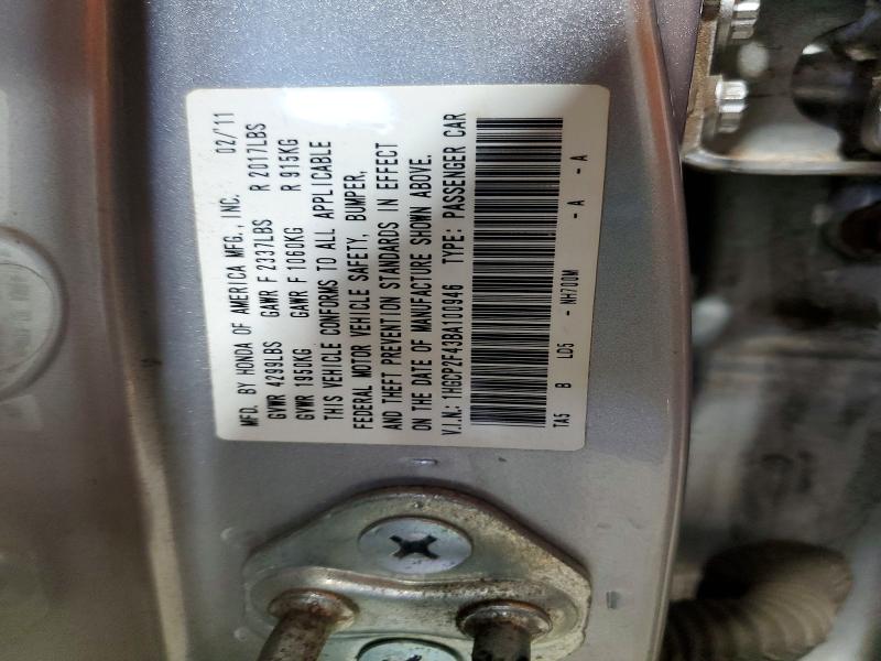 Продаж на аукціоні авто 2011 Honda Accord, vin: 1HGCP2F43BA100946, номер лоту: 70820026