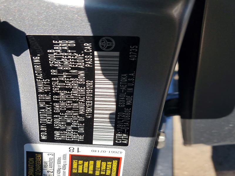 Auction sale of the 2015 Toyota Avalon, vin: 4T1BK1EB1FU191282, lot number: 68553336