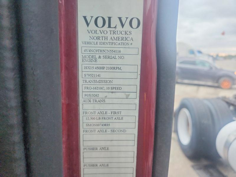 2012 Volvo Vn მანქანა იყიდება აუქციონზე, vin: 4V4NC9TH5CN554116, აუქციონის ნომერი: 69822836